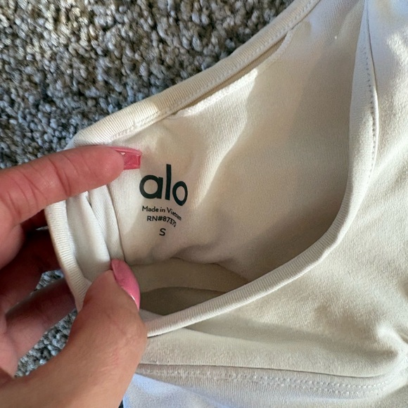 Alo Yoga Wild Thing Sport Bra White - Picture 4 of 5